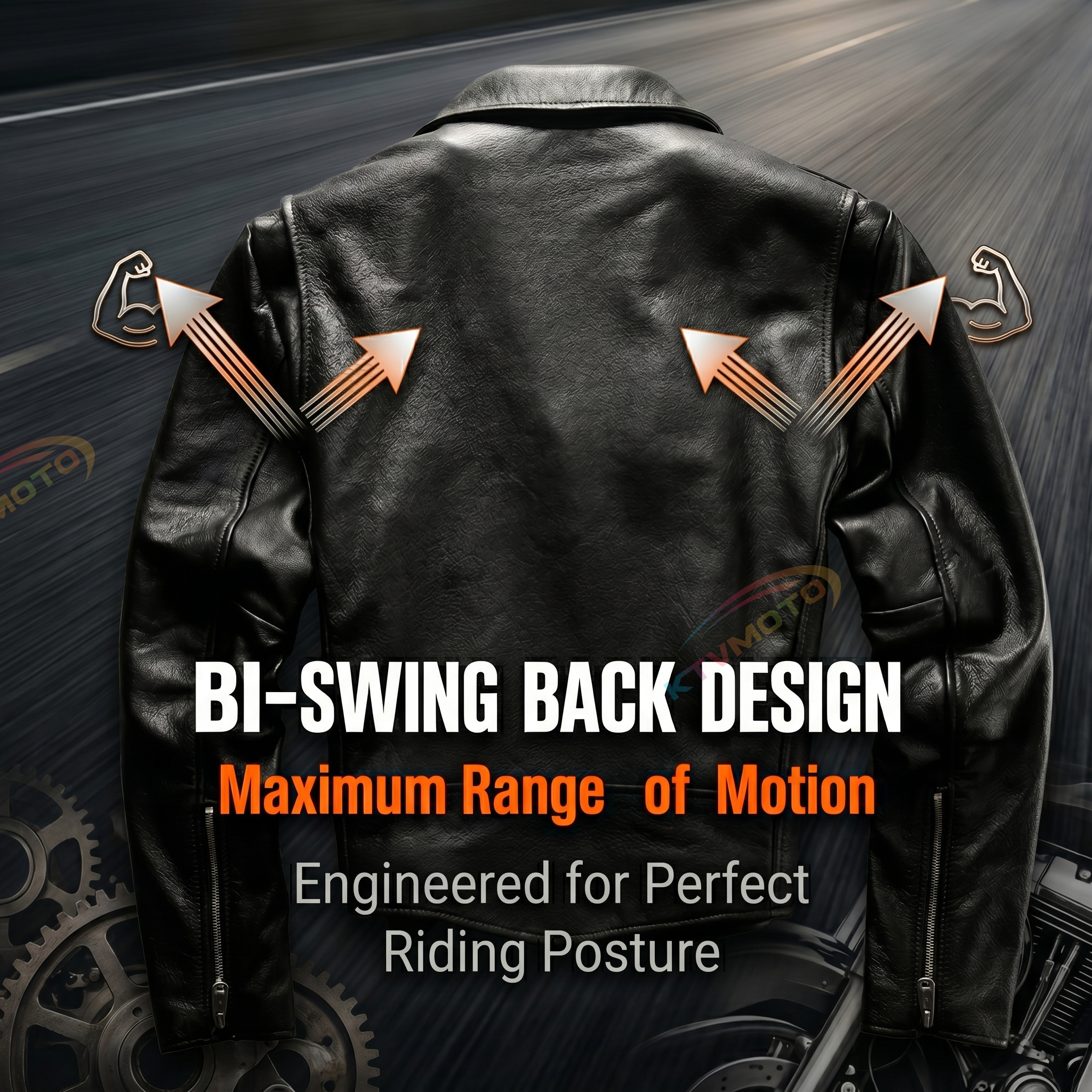 Genuine leather Harley motorcycle riding suit-A40