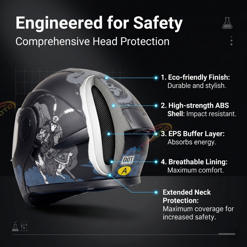 Monkey King Modular Motorcycle Helmet-I87