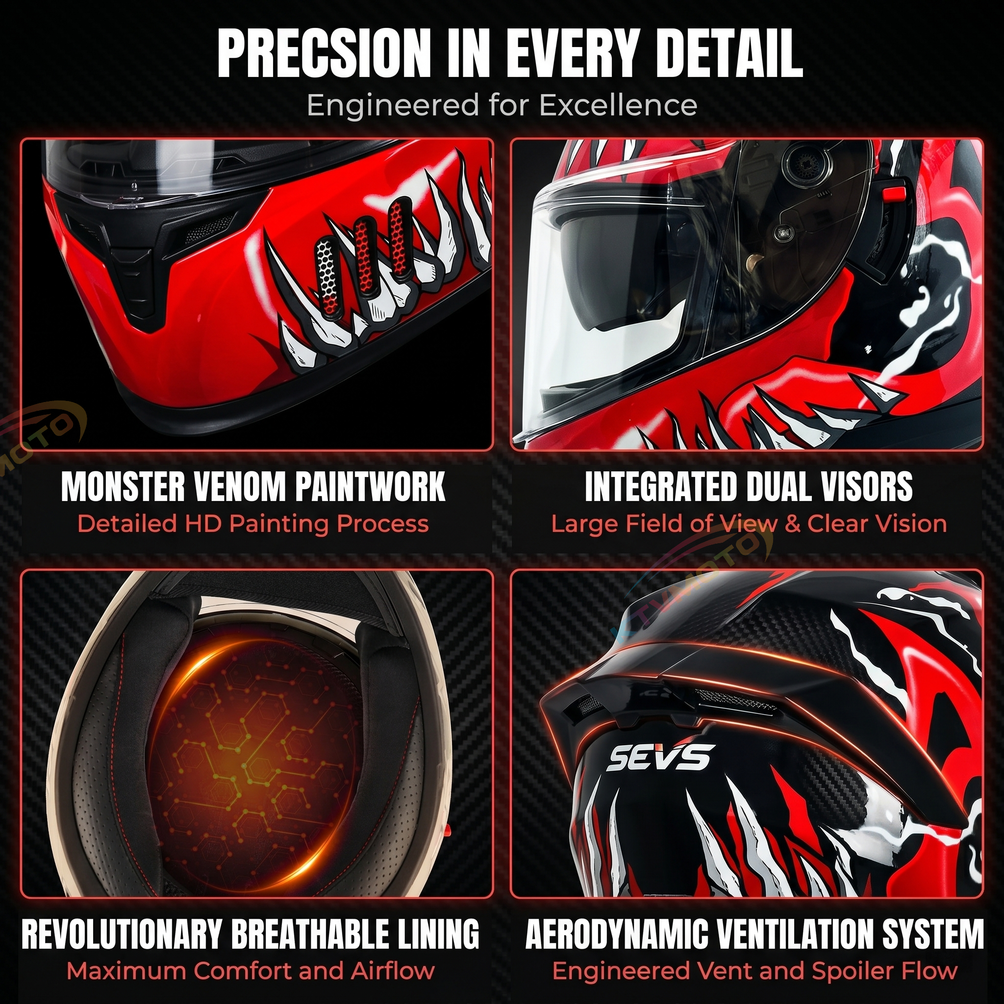 Dual-lens full-face helmet-I105