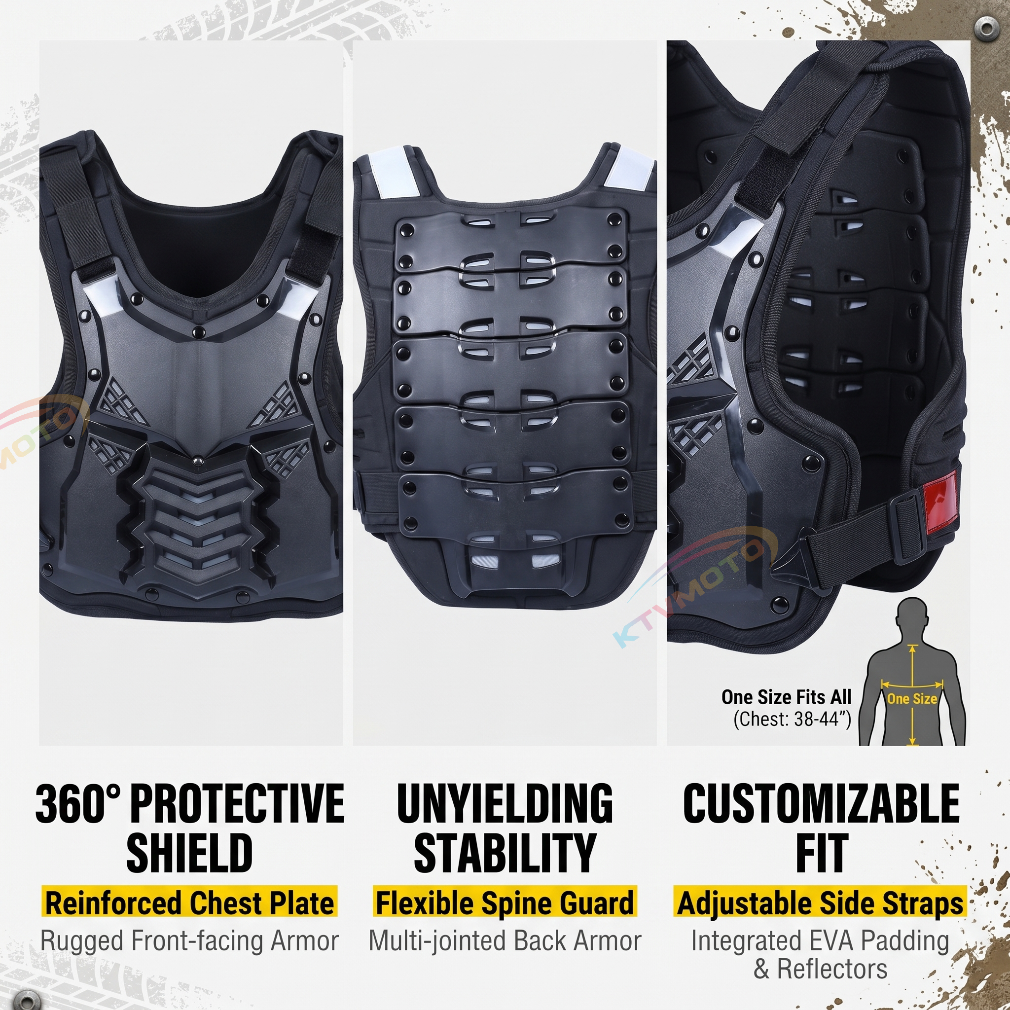 Motorcycle protective armor, off-road armor-F17