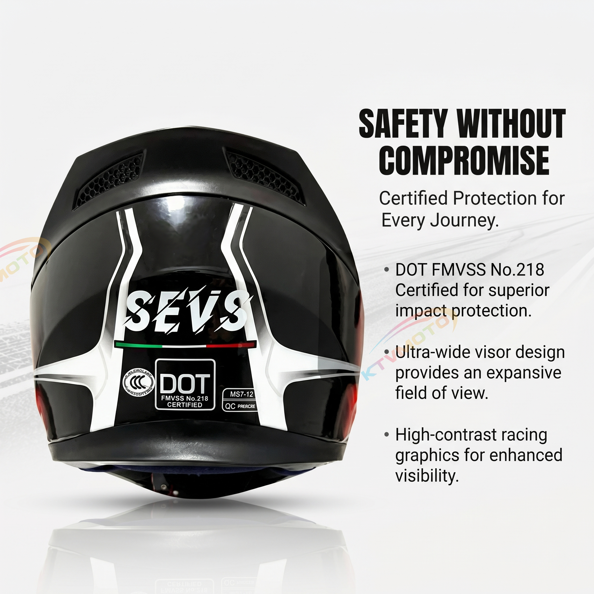 Street Racing Motorcycle Anti-Fog Full-Face Helmet-I106