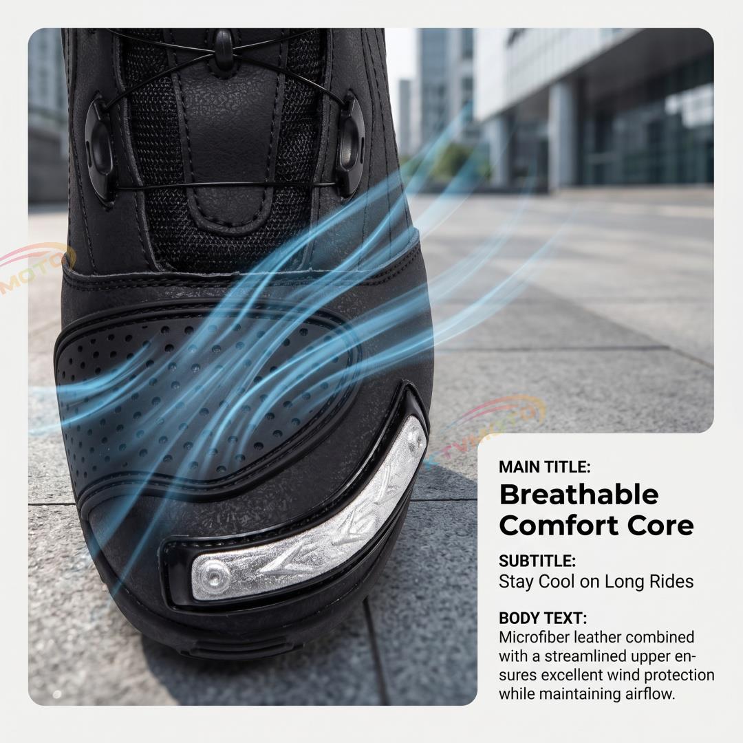 Motorcycle road racing boots with crash protection-K74