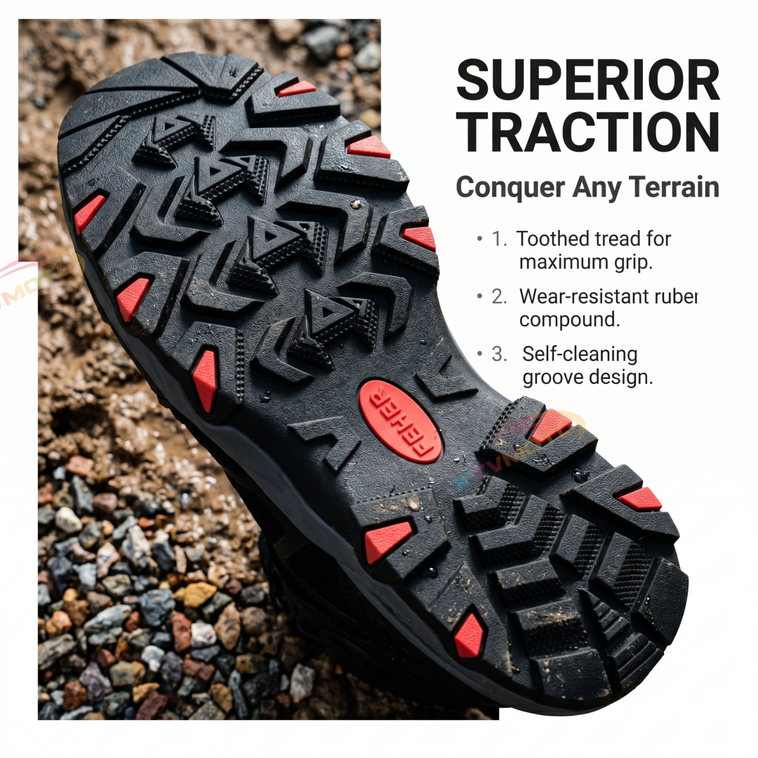Black Breathable Steel Toe Work Safety Boots Mesh-K32