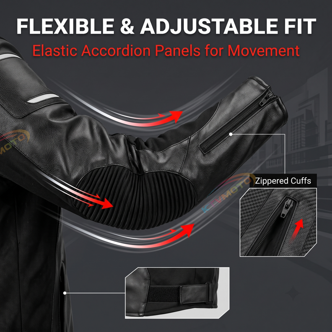 All-Season Motorcycle Racing Suit with Protective Gear-J65