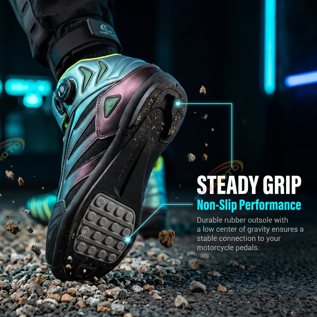Motorcycle Off-Road Boots with Laser Gradient Finish-K105