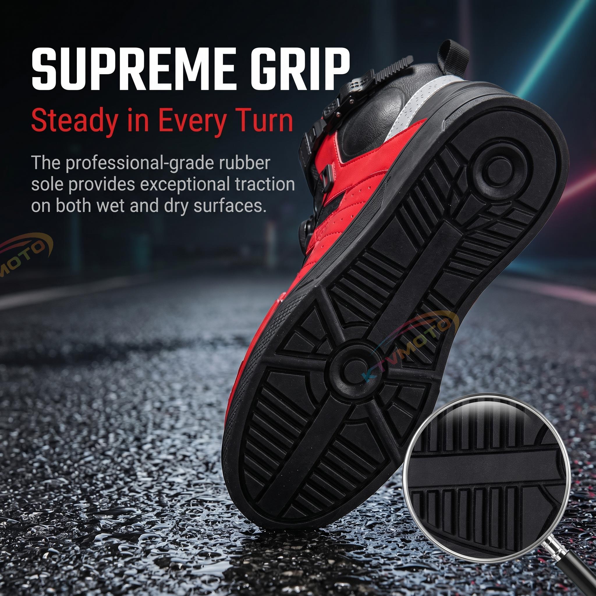 Genuine leather motorcycle riding shoes-K51