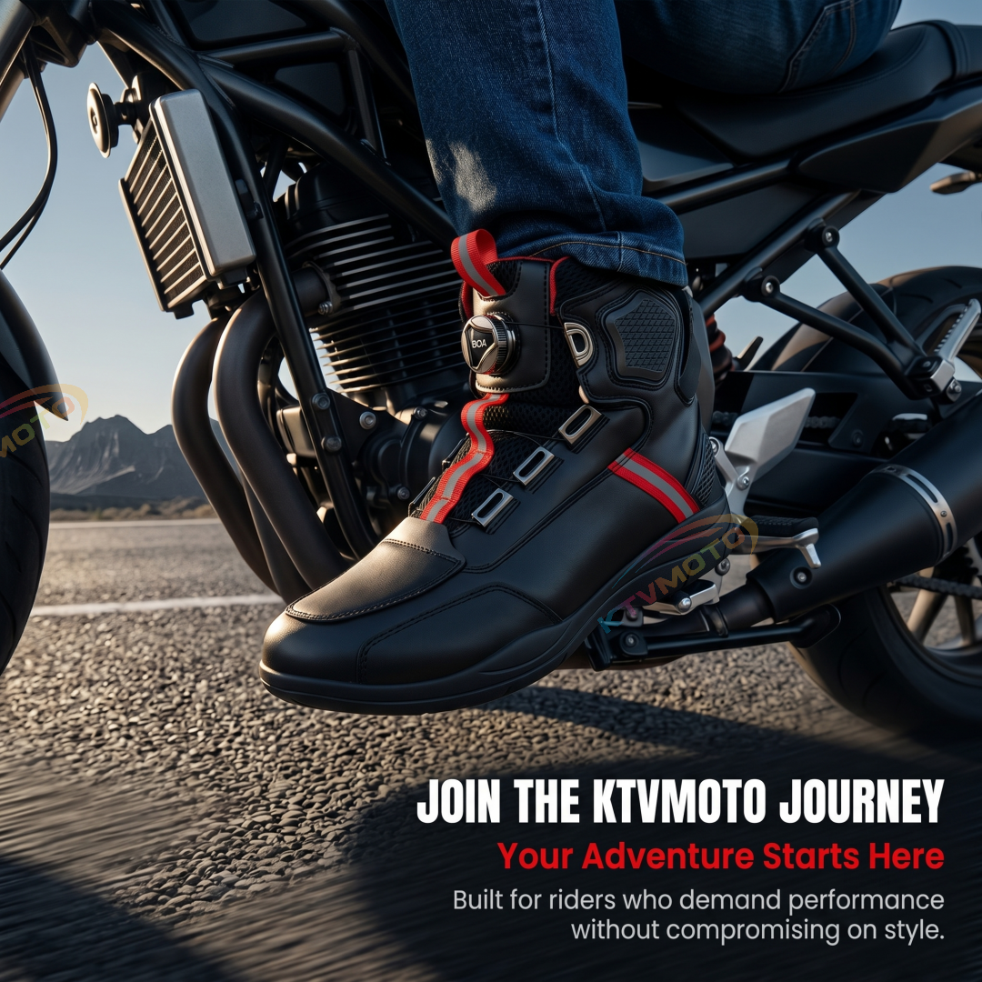 Abrasion-resistant leather motorcycle boots-K87