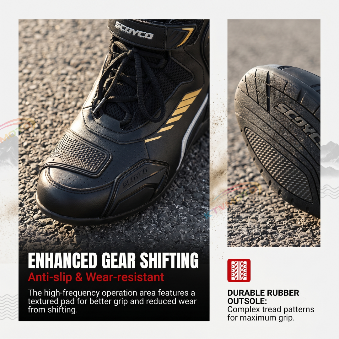 Professional wear-resistant motorcycle riding boots-K62