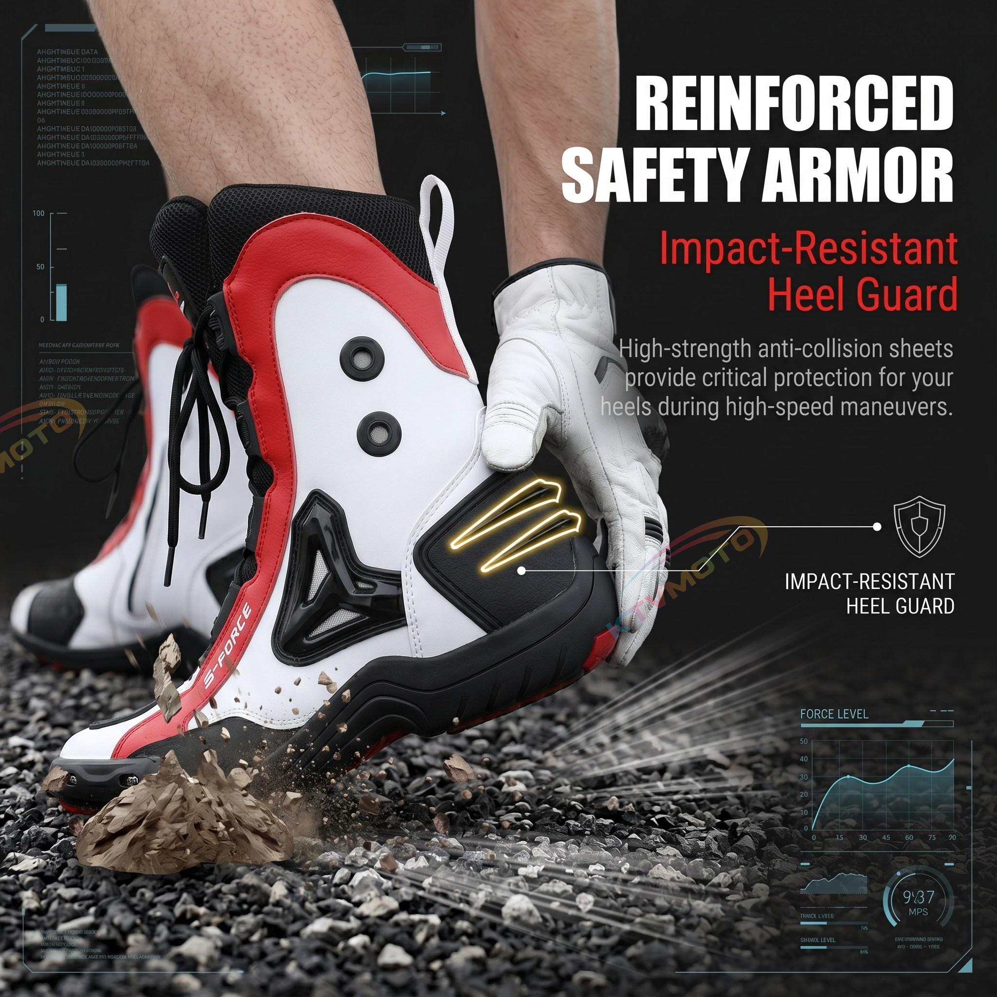 Shock-absorbing and anti-slip cycling shoes-K78
