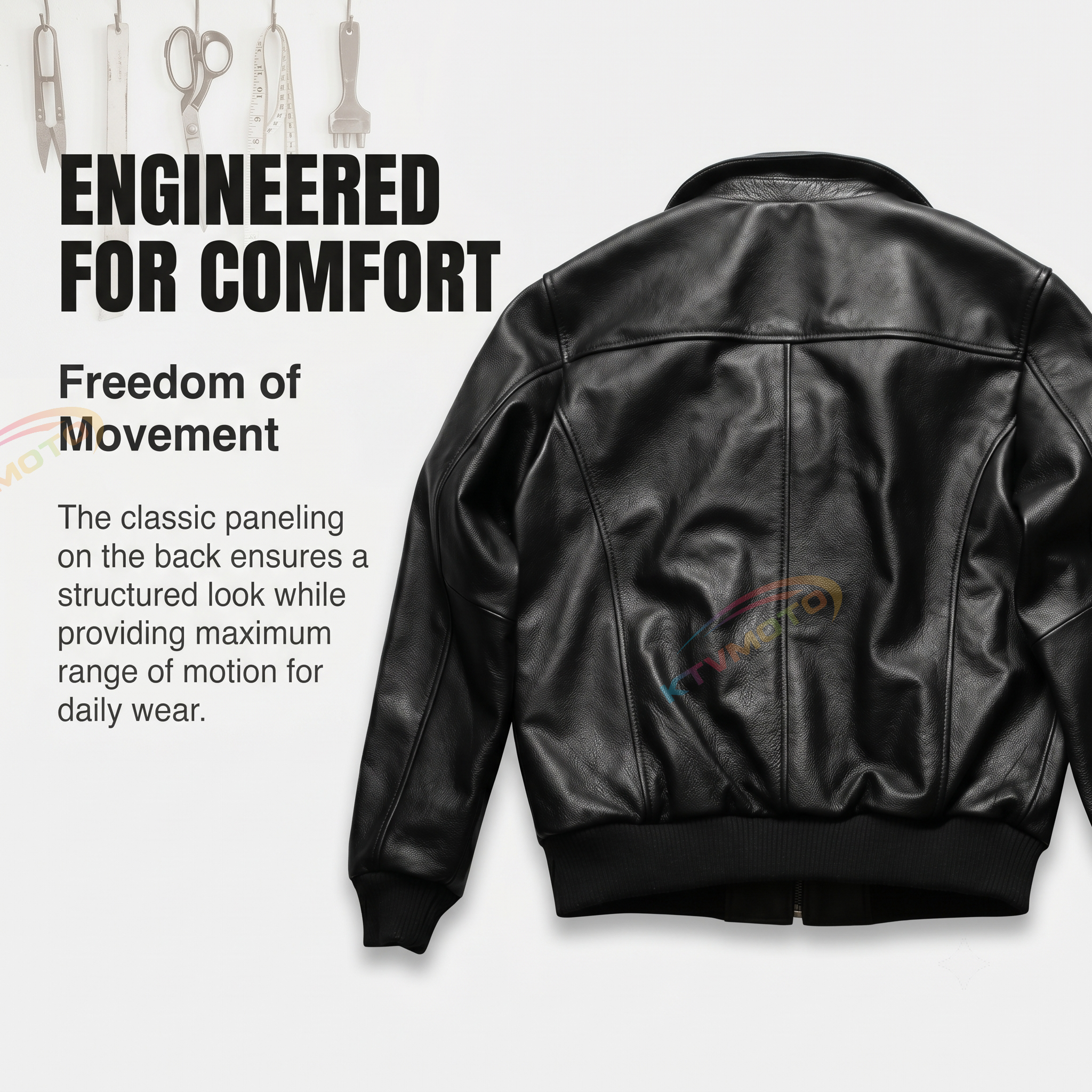 G1 Genuine Leather Bomber Jacket - A49