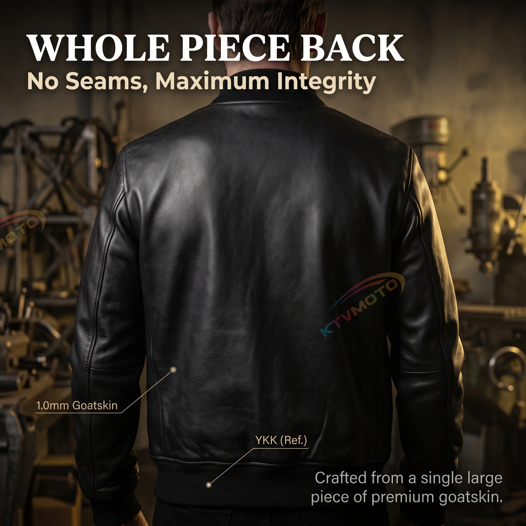 Air flight suit thick goatskin jacket-A14