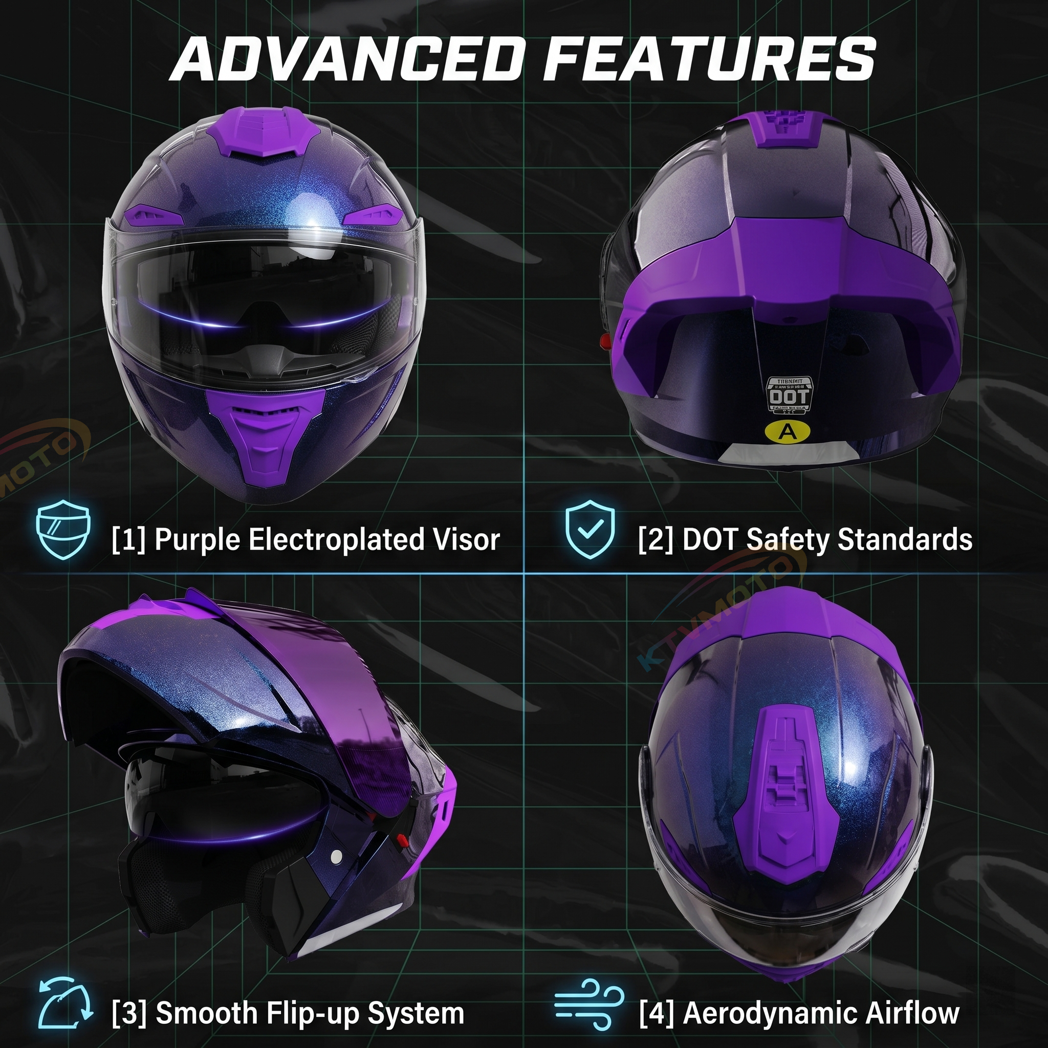 Chameleon Modular Motorcycle Helmet- I127 Chameleon Modular Motorcycle Helmet- I127