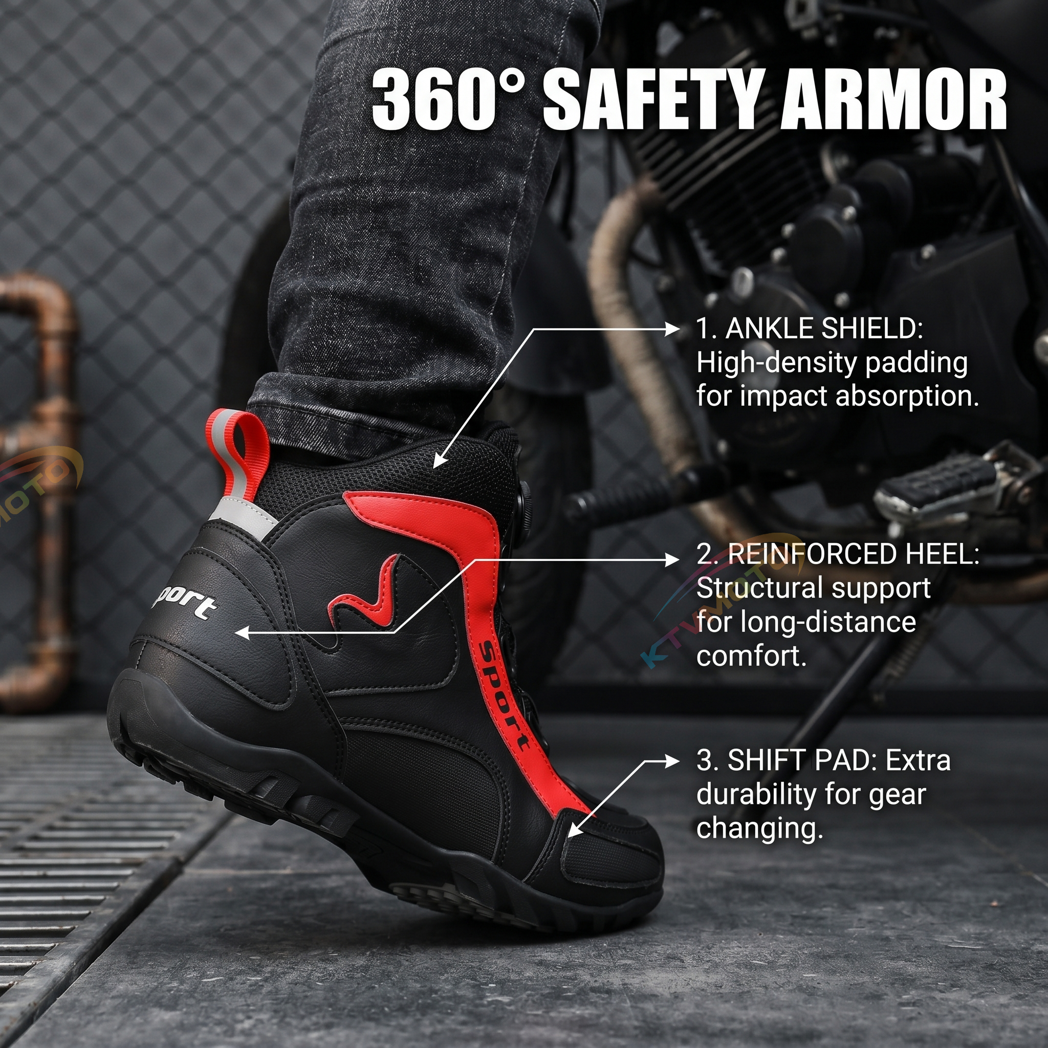 Motorcycle riding shoes-K89