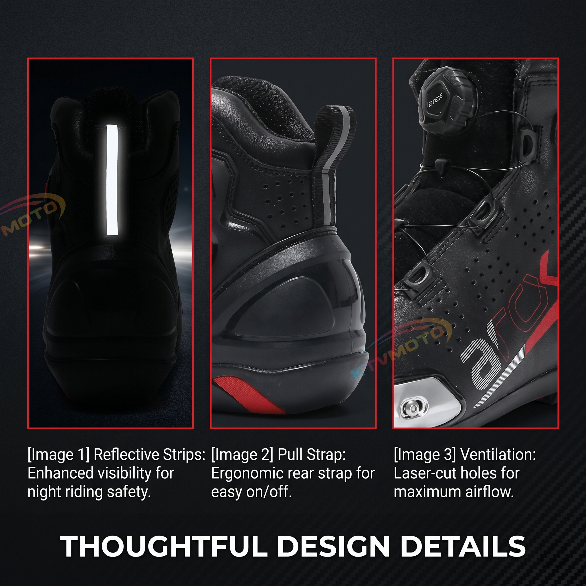 Motorcycle breathable and shock-absorbing riding boots-K28