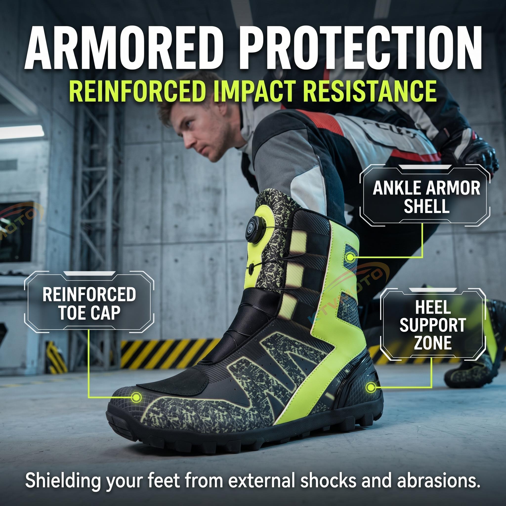 Motorcycle safety riding boots-K154
