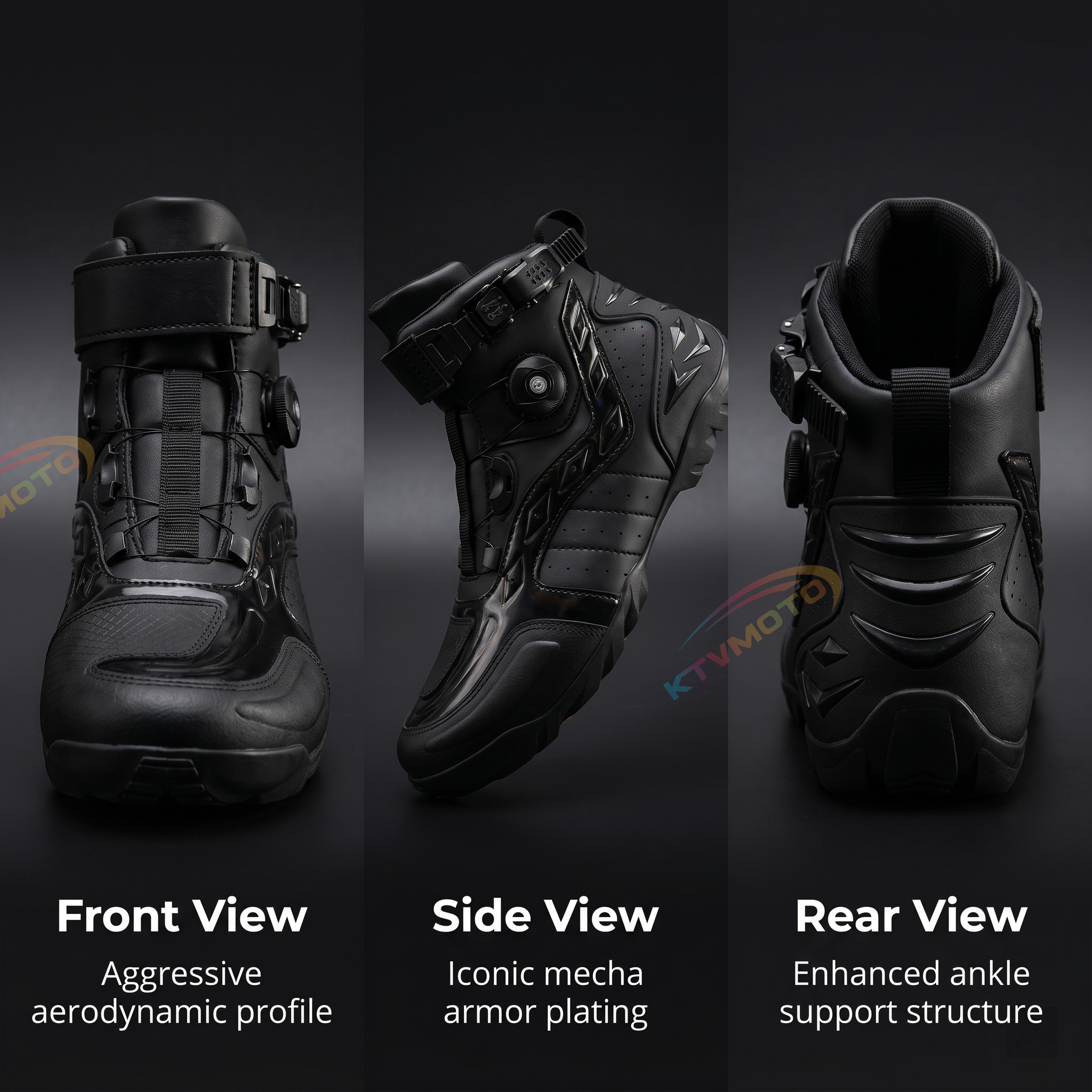 High-top motorcycle riding shoes-K124