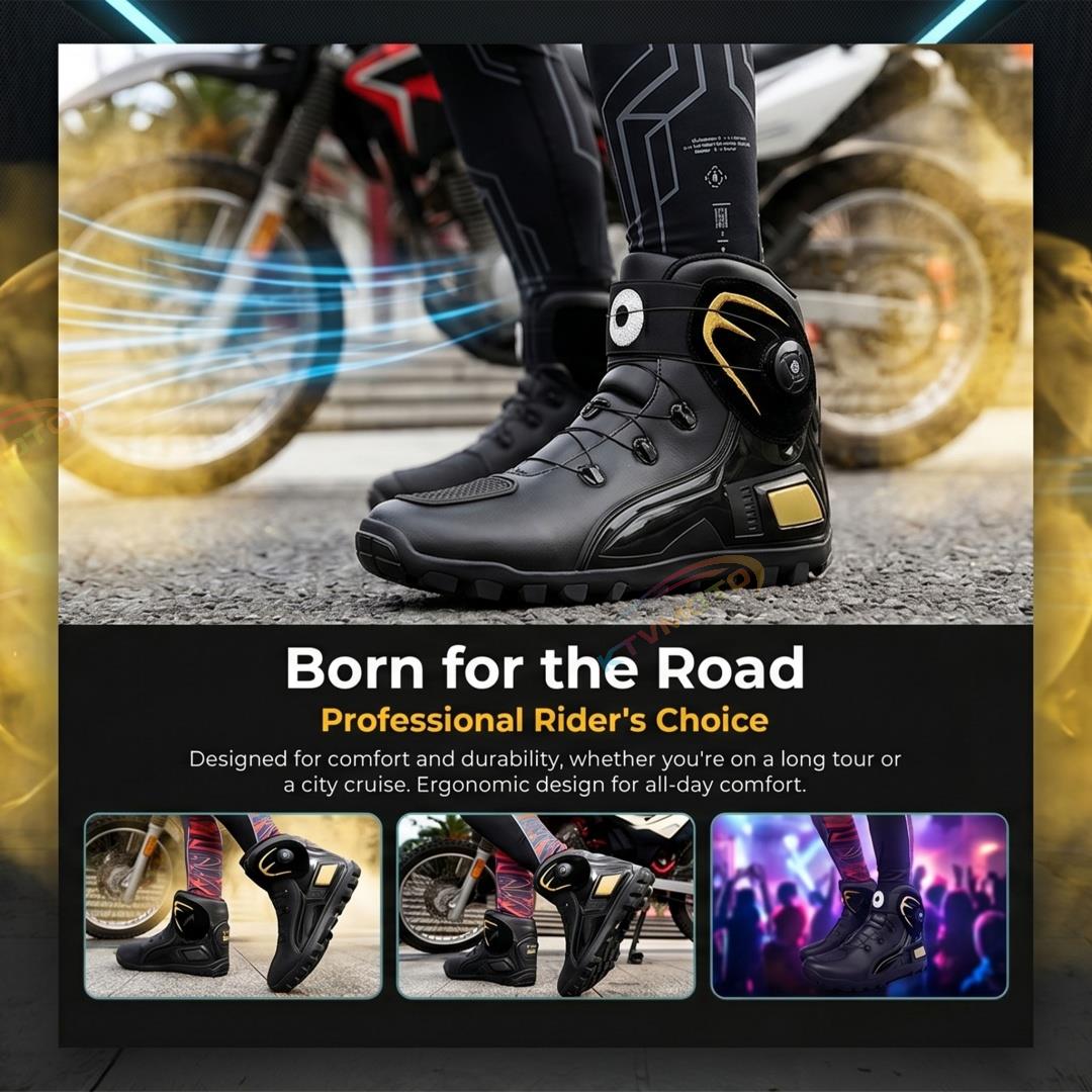 Durable Outdoor Motorcycle Riding Boots-K96