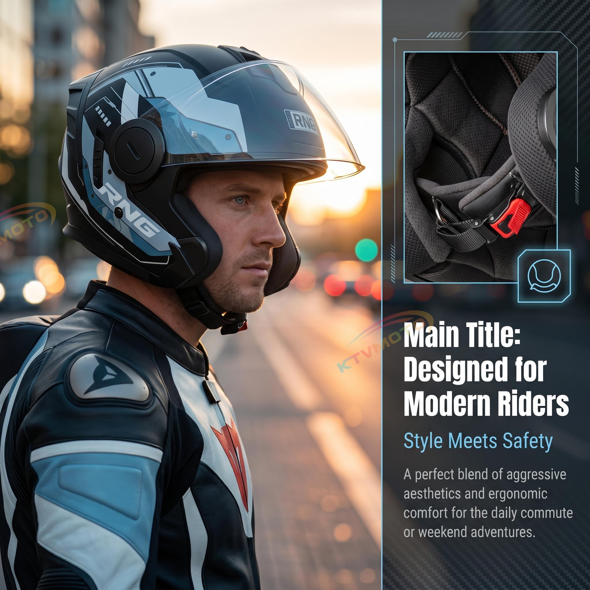 Motorcycle helmet with high-definition dual lenses-I77