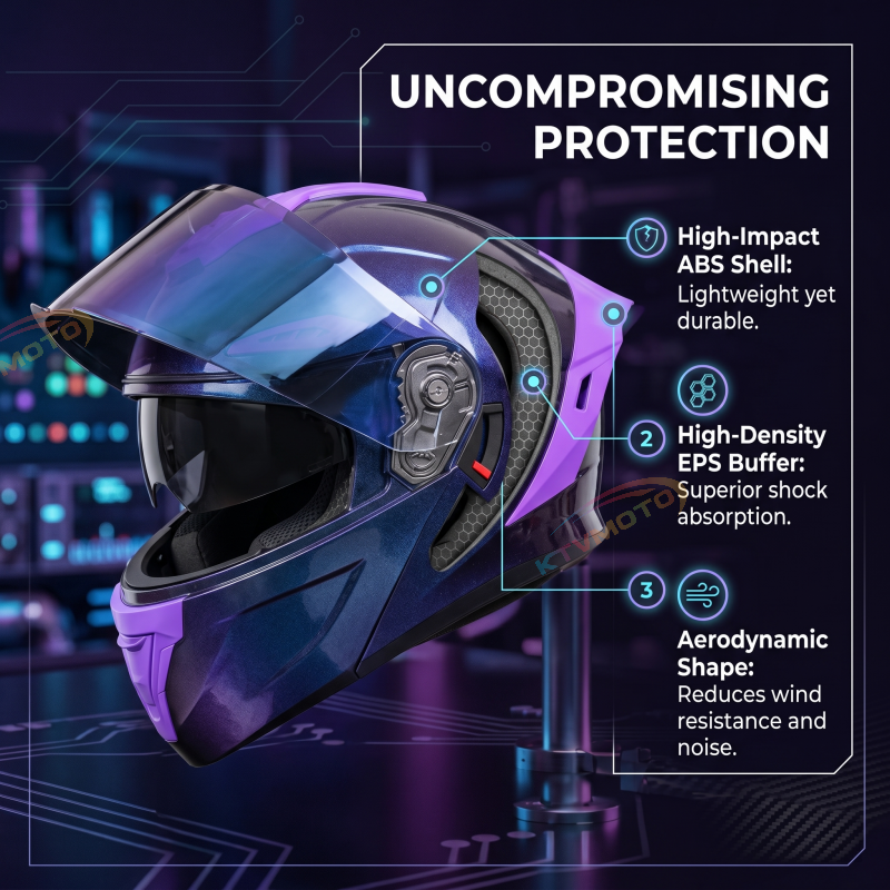 Gradient Modular Full-Face Motorcycle Helmet-I121
