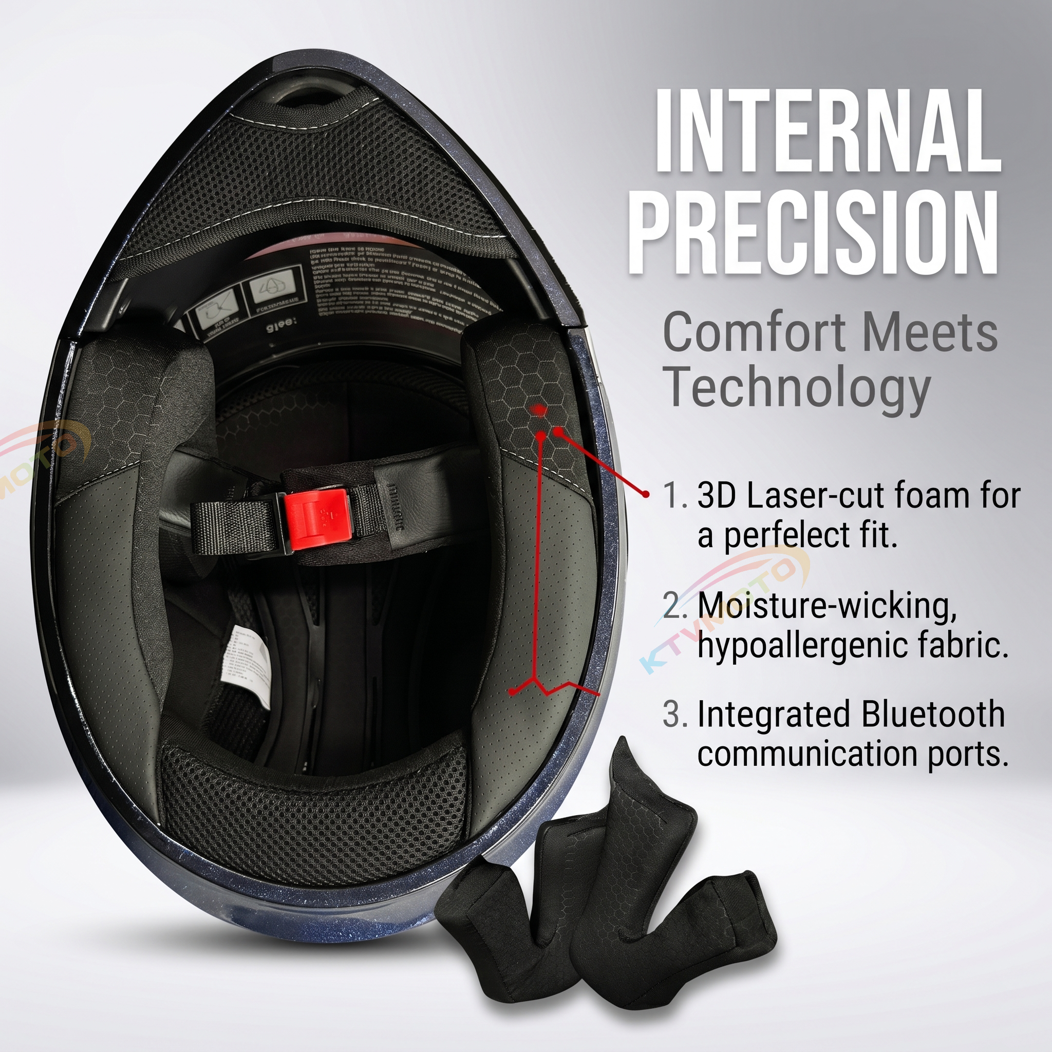 Modular Motorcycle Helmet with Dual Visor-I122