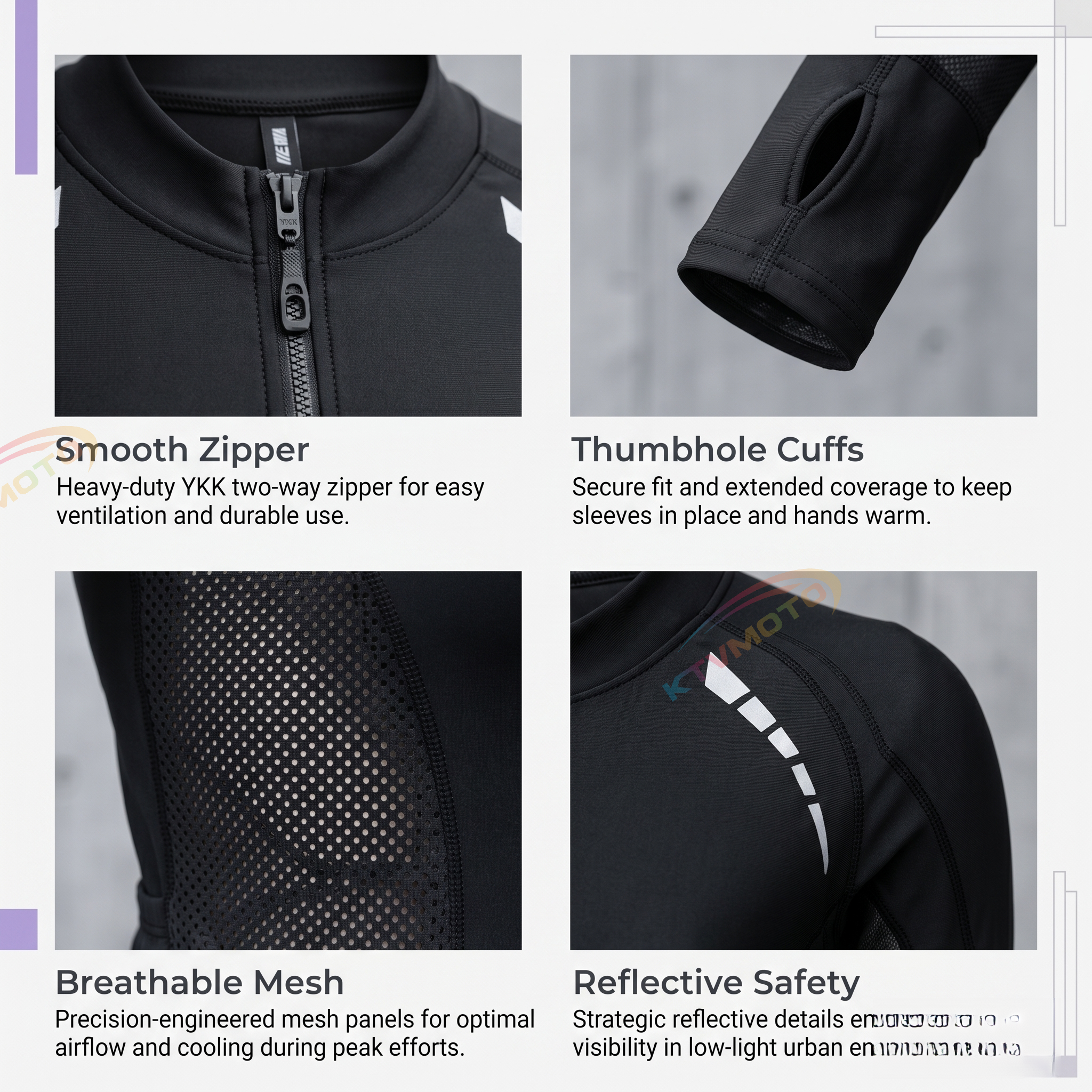 Women's slim-fit motorcycle suit-J42