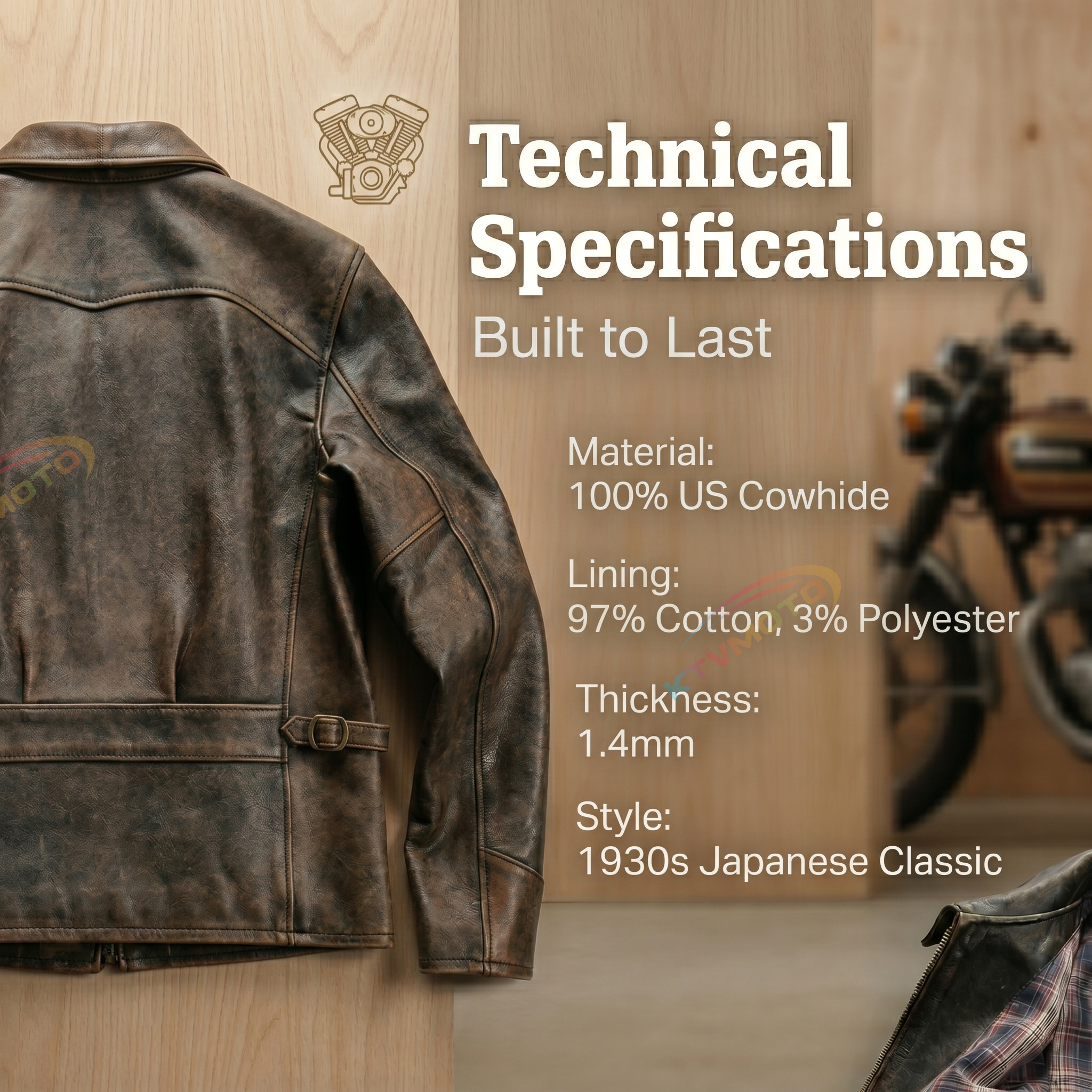 Americana Goddess 1930 Cowhide Jacket - A45