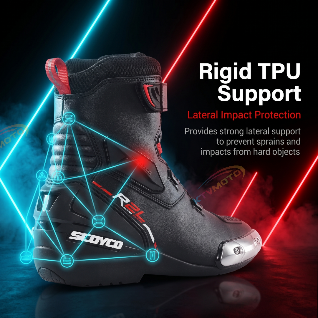 Waterproof Motorcycle Riding Boots Protective Shoes-K55