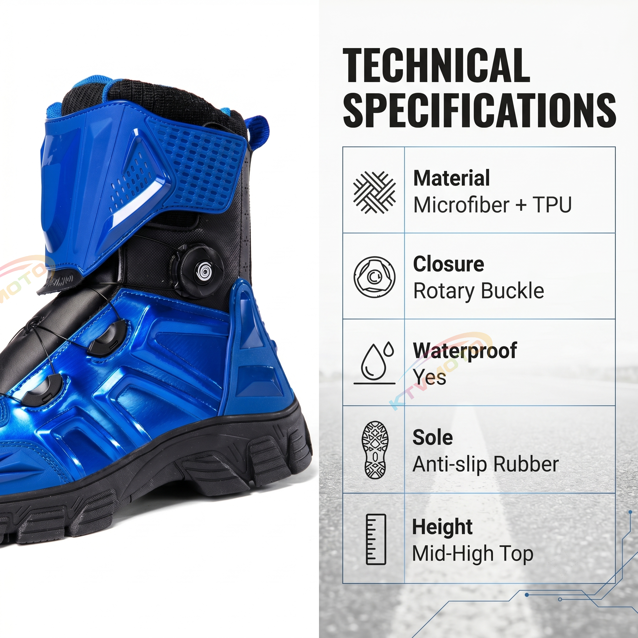 Motorcycle riding boots are waterproof-K90