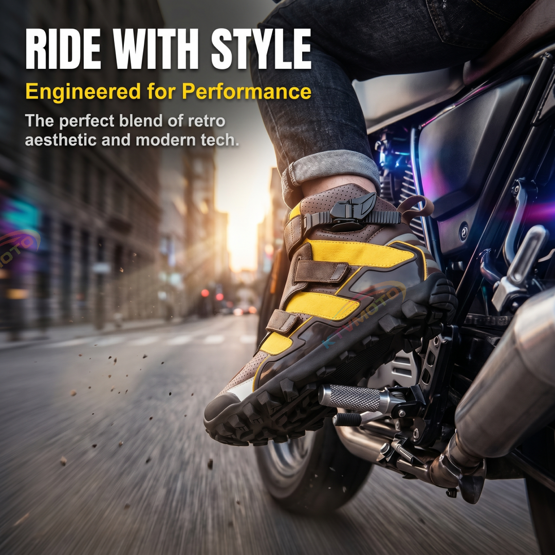 Genuine Leather Breathable Motorcycle Riding Shoes-K139