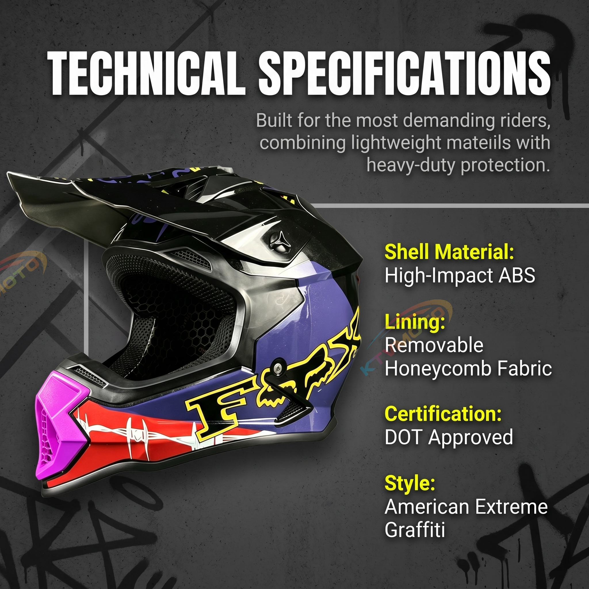 Full-Face Off-Road Motorcycle Helmet-I116