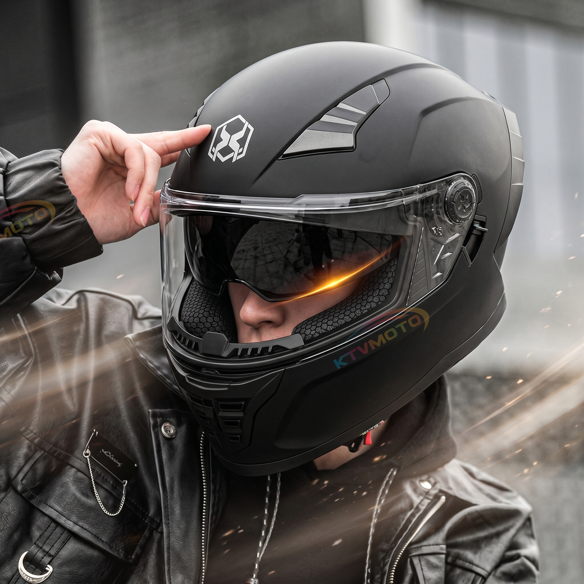 DOT certified motorcycle full-face helmet-I125
