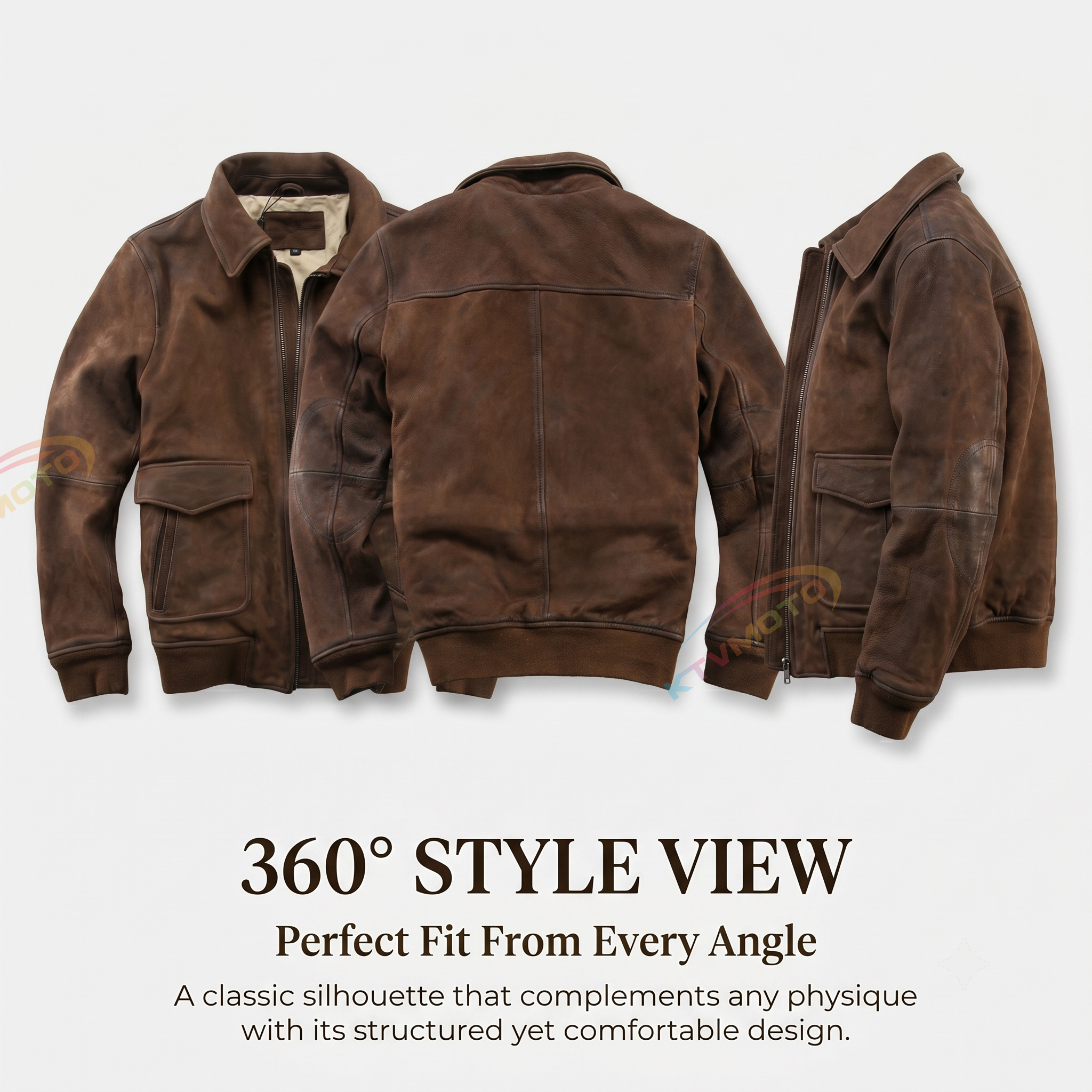 Vintage distressed A2 Pakistani goatskin flight jacket - A43