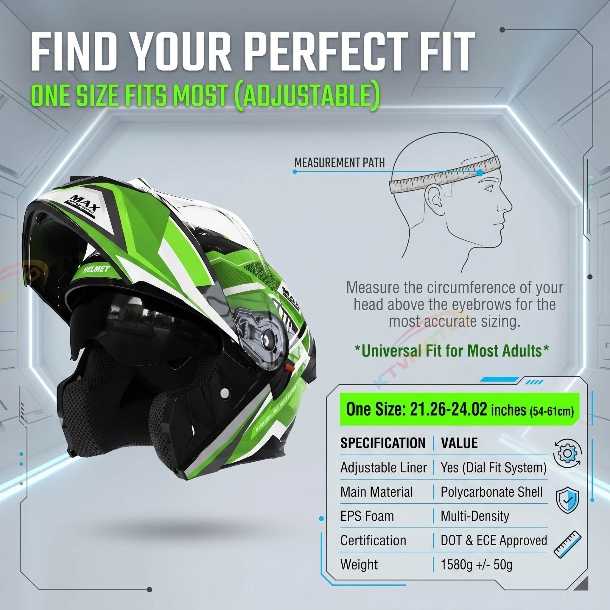 Stylish Modular Motorcycle Helmet-I113