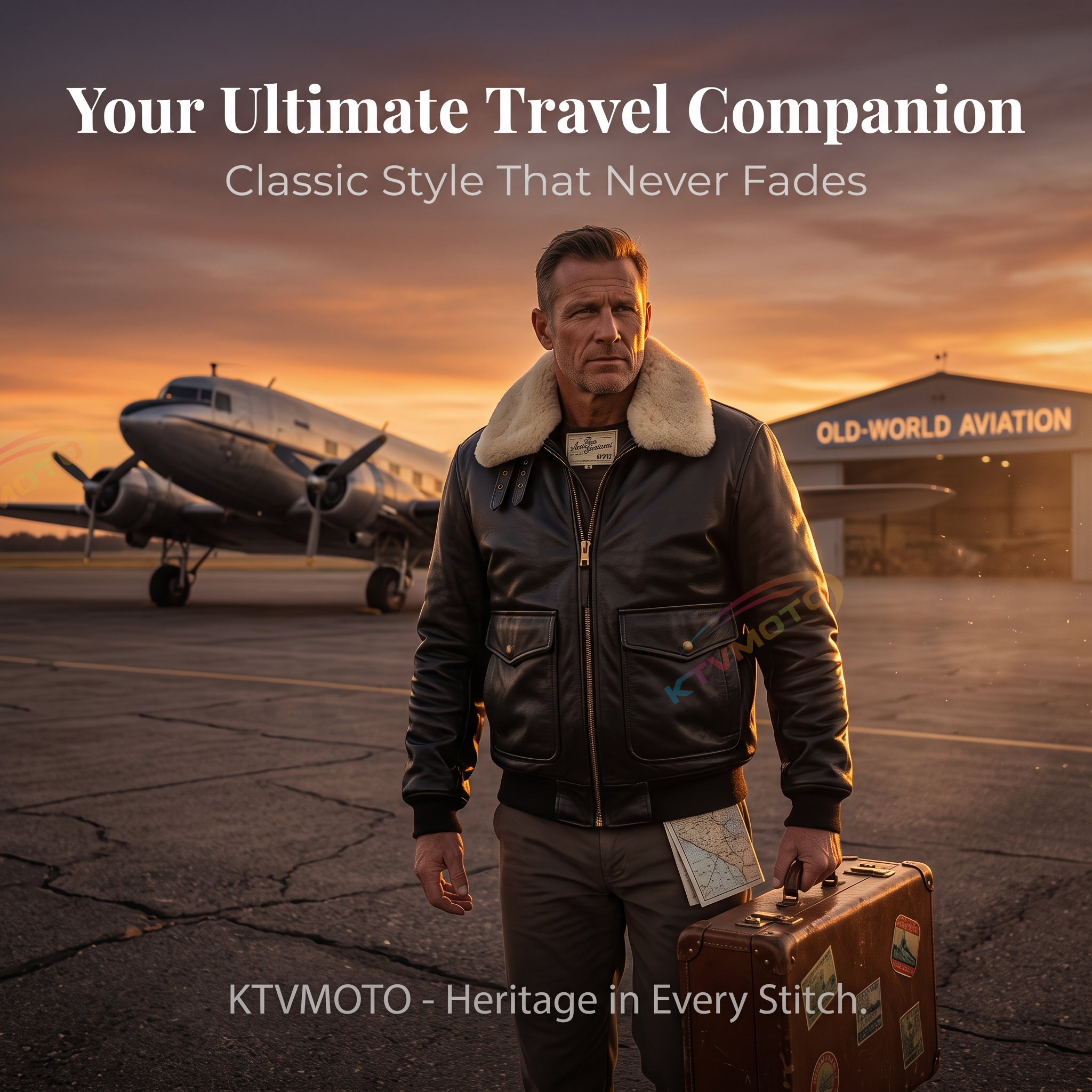 Genuine leather flight suit jacket-A51