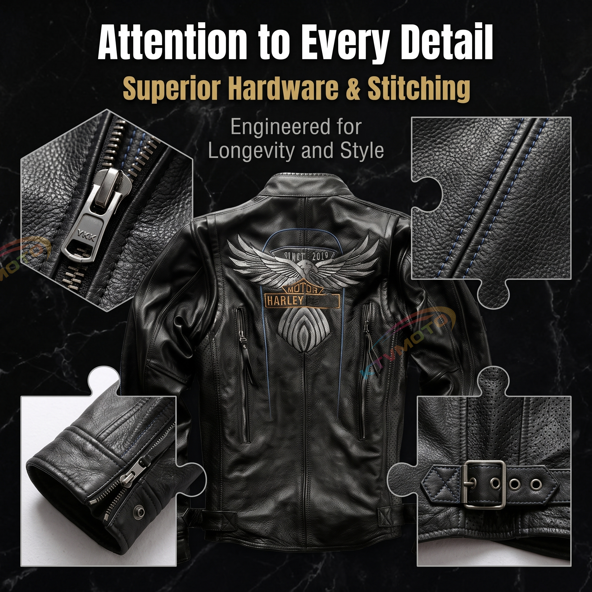 Harley 115th Anniversary Genuine Leather Jacket-A16