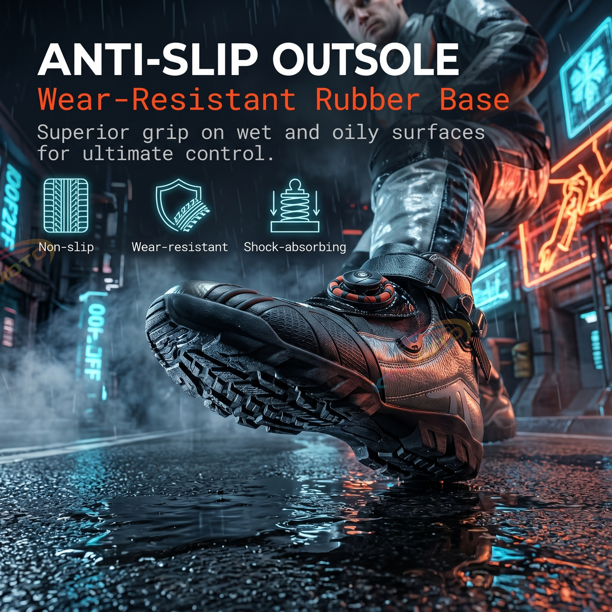 Motorcycle riding shoes for autumn and winter-K160