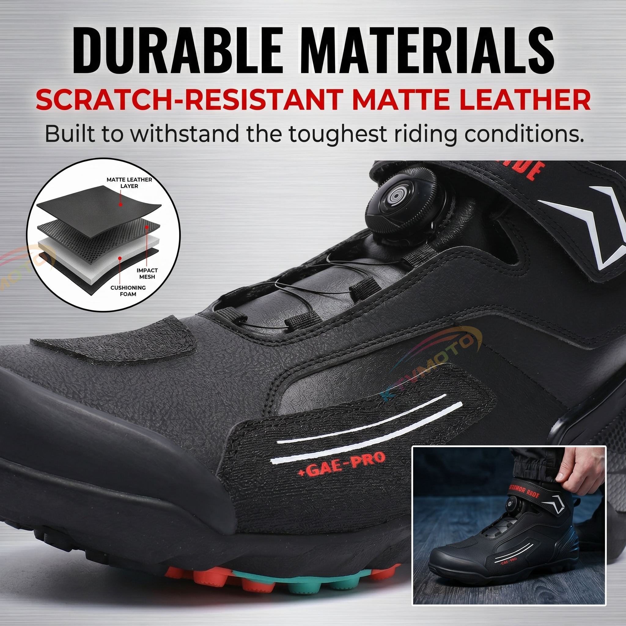 Motorcycle anti-slip ankle boots-K146