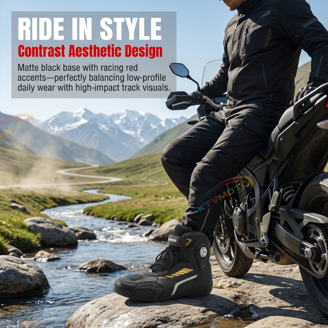 Professional wear-resistant motorcycle riding boots-K62