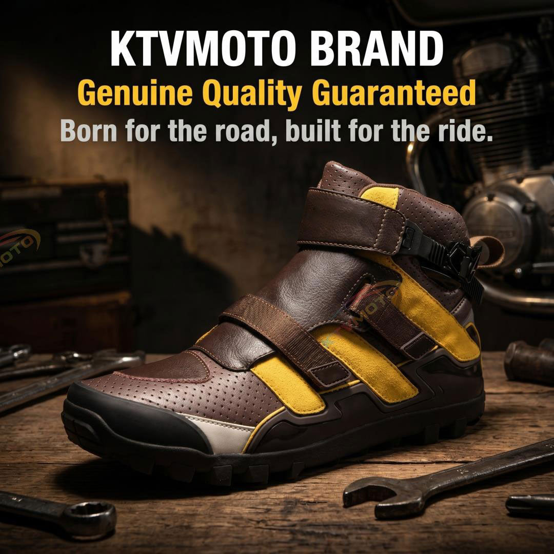 Genuine Leather Breathable Motorcycle Riding Shoes-K139