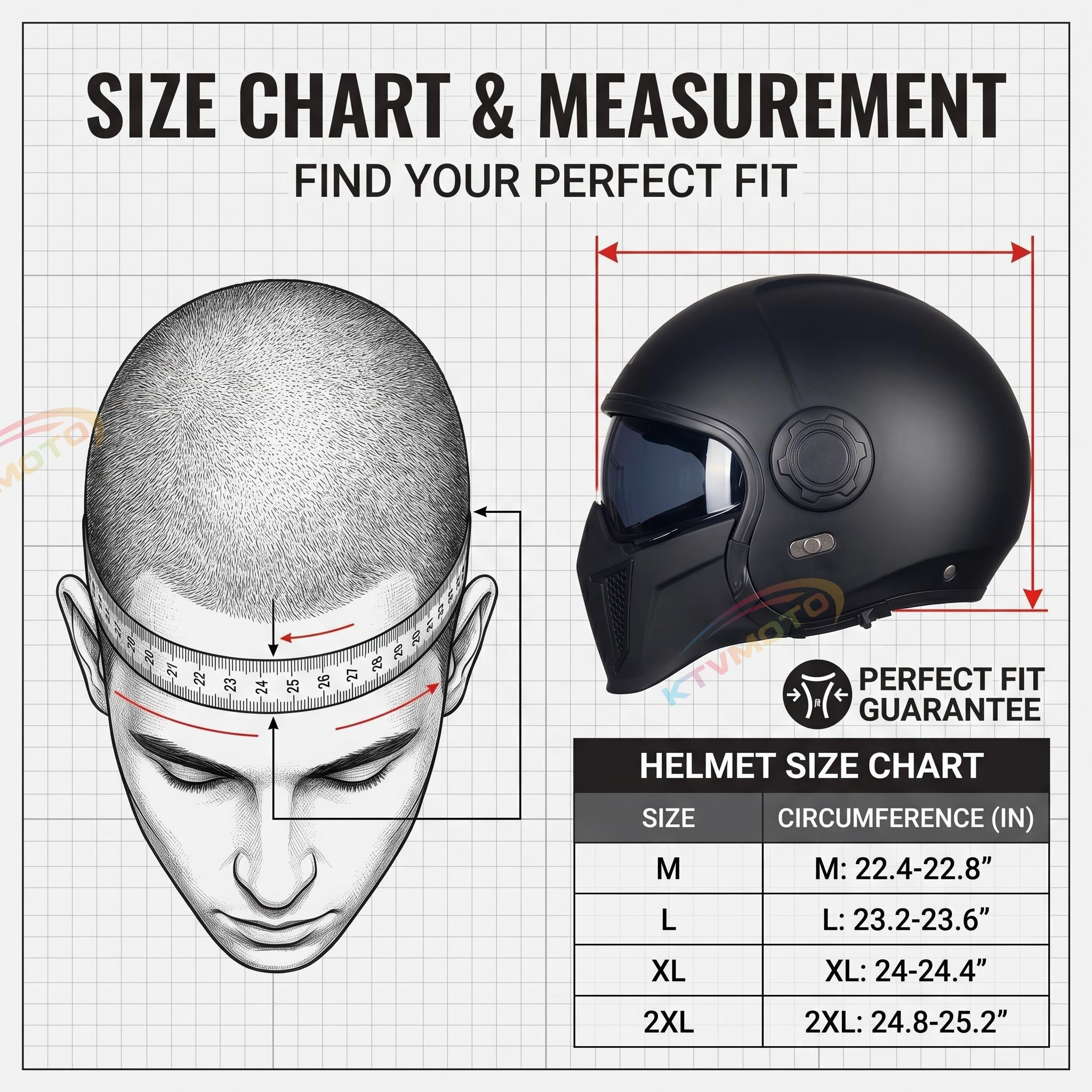 3-in-1 Modular Motorcycle Helmet- I01