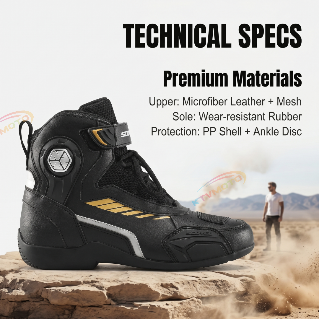 Professional wear-resistant motorcycle riding boots-K62