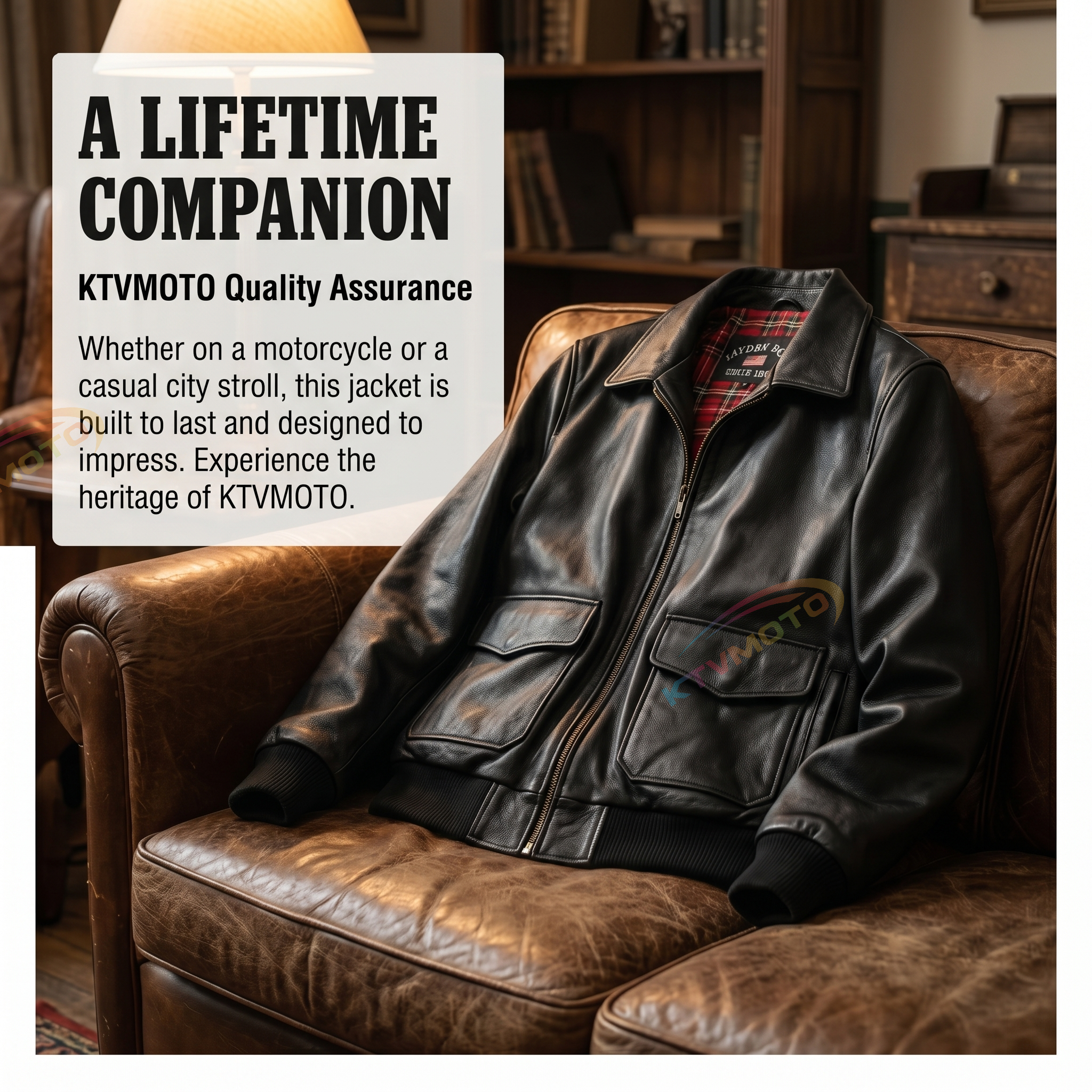 G1 Genuine Leather Bomber Jacket - A49