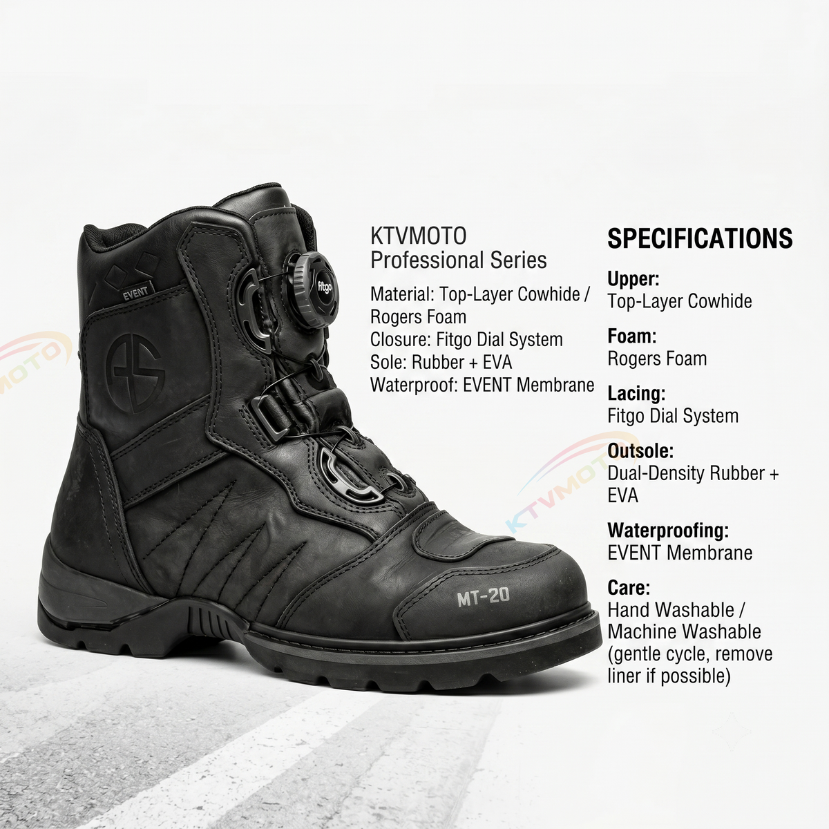 Motorcycle rally riding boots-K101