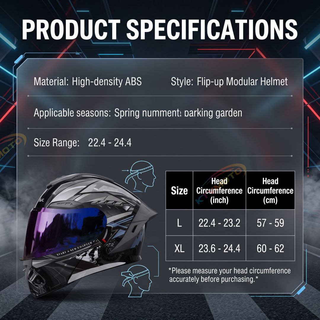 DOT certified modular motorcycle helmet-I124