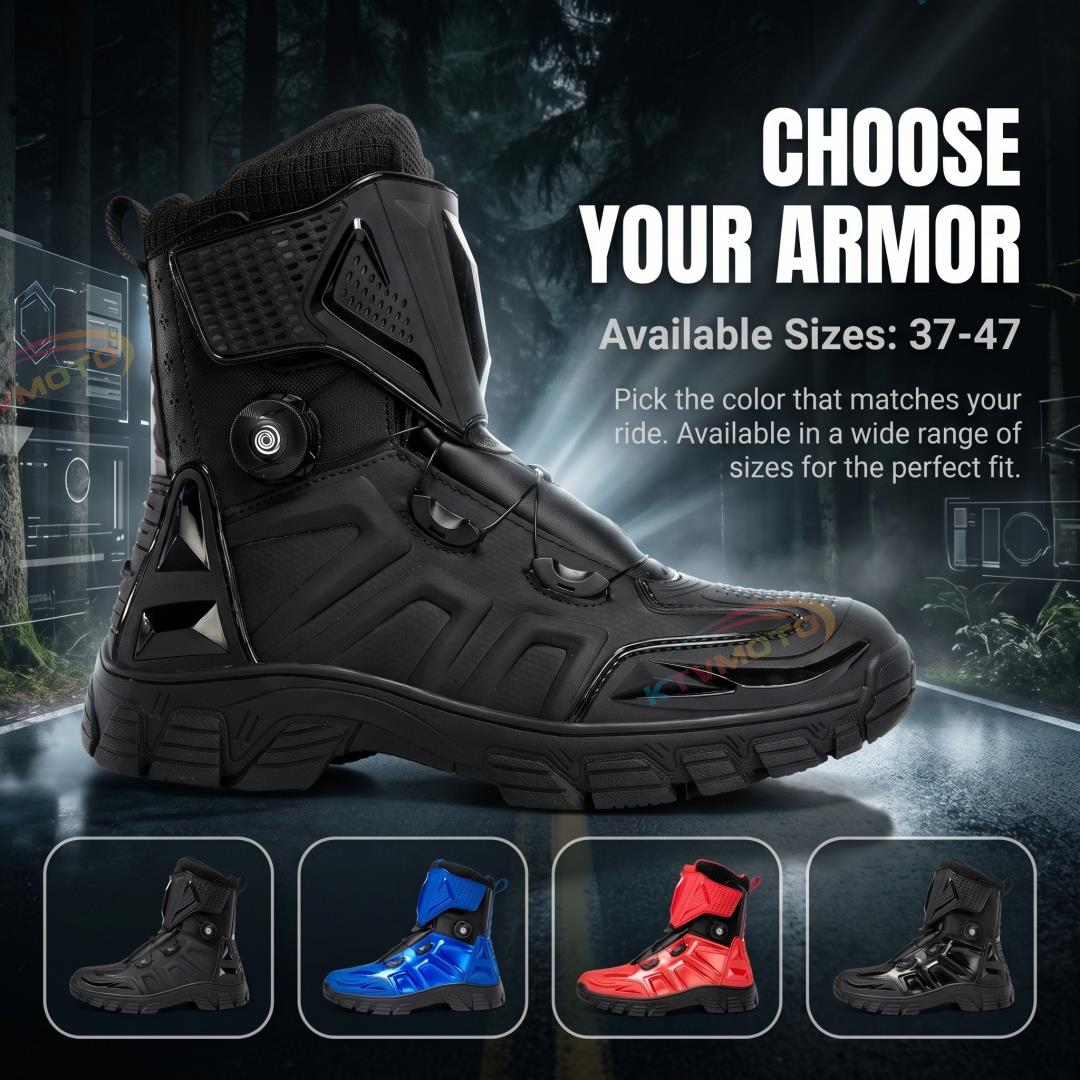 Waterproof Motorcycle Riding Boots Techwear Shoes-K44