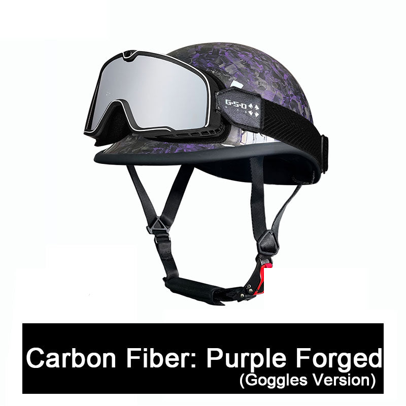 Carbon fiber motorcycle half-helmet cruiser helmet-I52