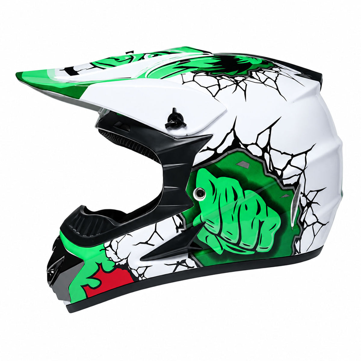 KTVMOTO Off-Road Motocross Helmet with Peak Visor for Dirt Bike Riding-I247