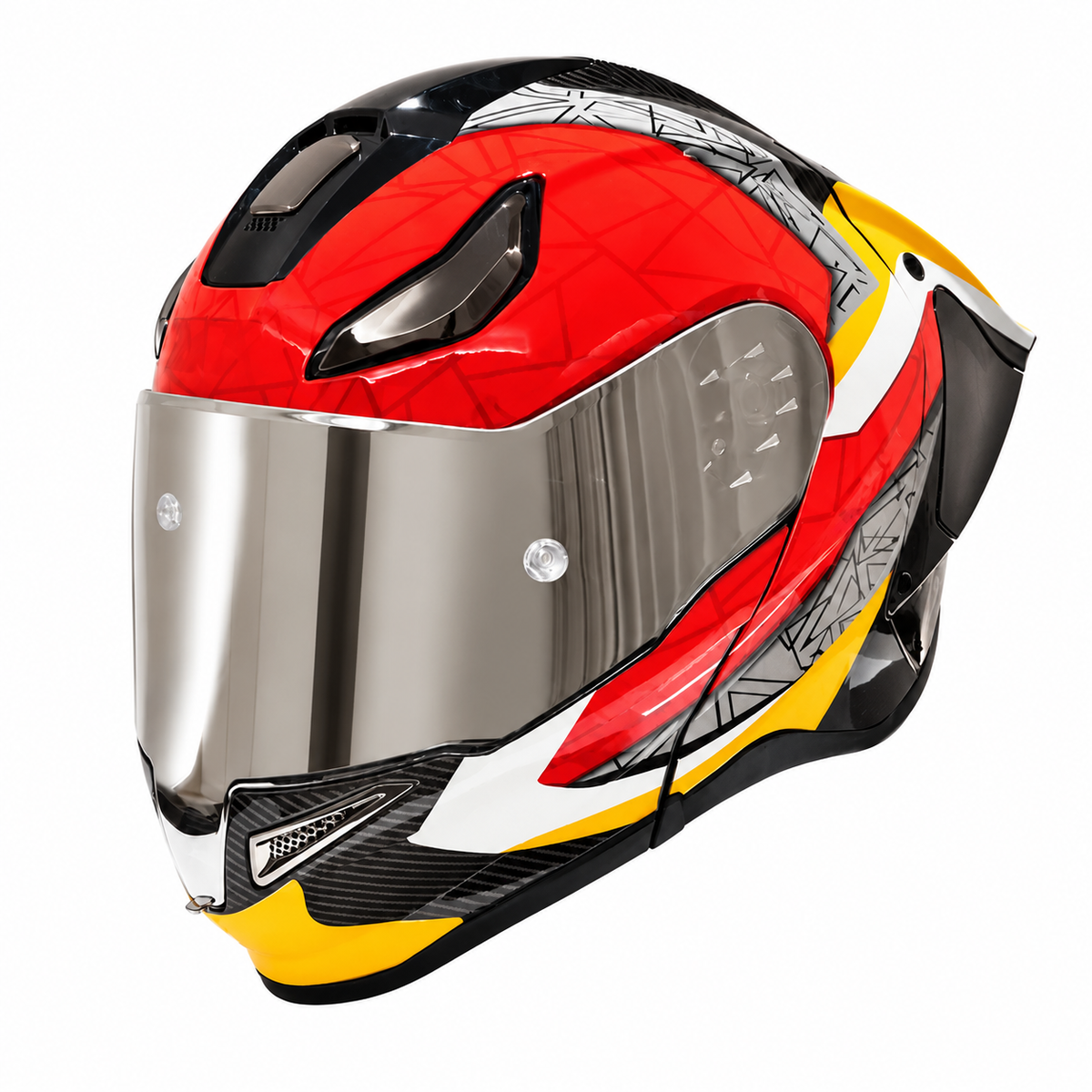 Modular Motorcycle Helmet for Cruising and Track Riding-I309