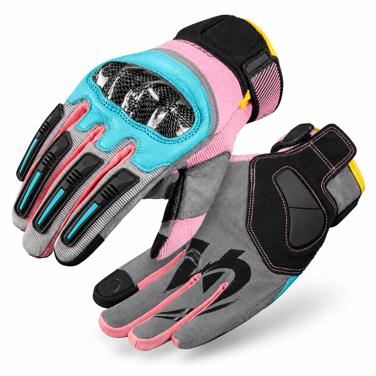 KTVMOTO Carbon Fiber Touchscreen Motorcycle Riding Gloves-G104