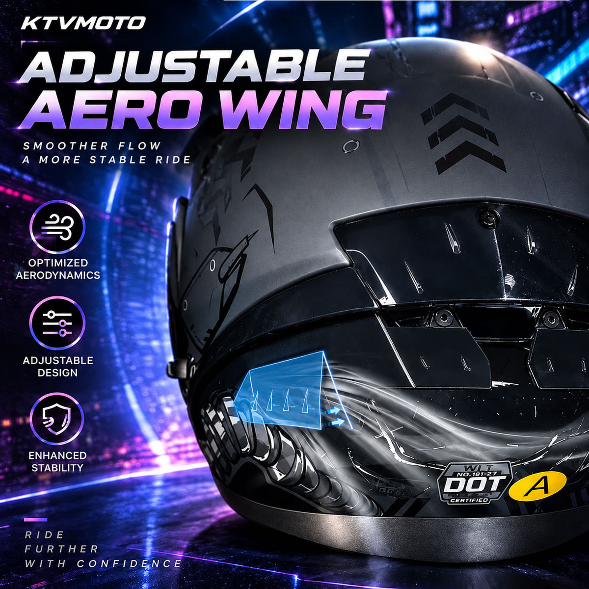 Full-face/Modular Motorcycle Helmet for Cruiser Riding-I306